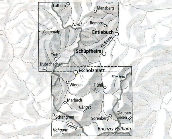 Carte de randonnée imperméable n° 3321T - Napf - Sörenberg (Suisse) | Swisstopo - 1/33 333 carte pliée Swisstopo 