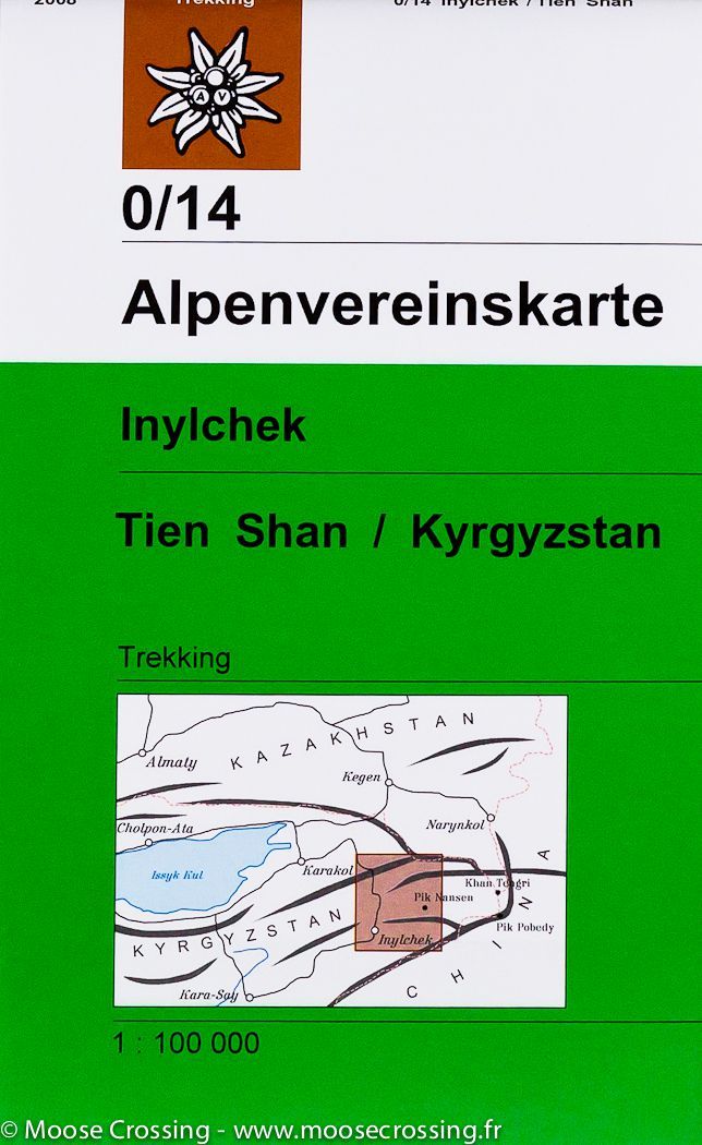 Carte de randonnée - Inylchec, Tien Shan (Kirghizstan) - La Compagnie des Cartes