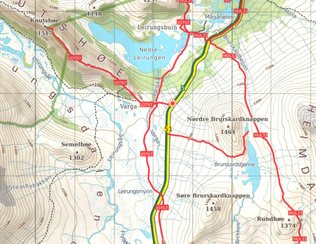 Carte de randonnée - Jotunheimen est (Norvège), n° 109 | PhoneMaps carte pliée PhoneMaps 