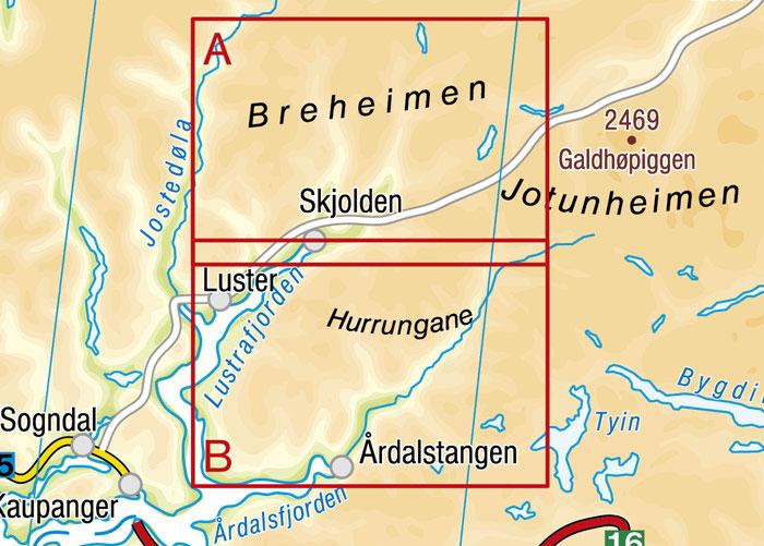 Carte de randonnée - Jotunheimen ouest (Norvège), n° 110 | PhoneMaps carte pliée PhoneMaps 