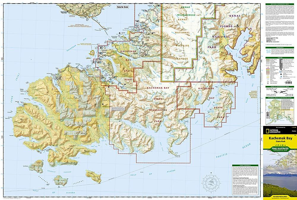 Carte de randonnée - Kachemak Bay State Park (Alaska), n° 763 | National Geographic carte pliée National Geographic 