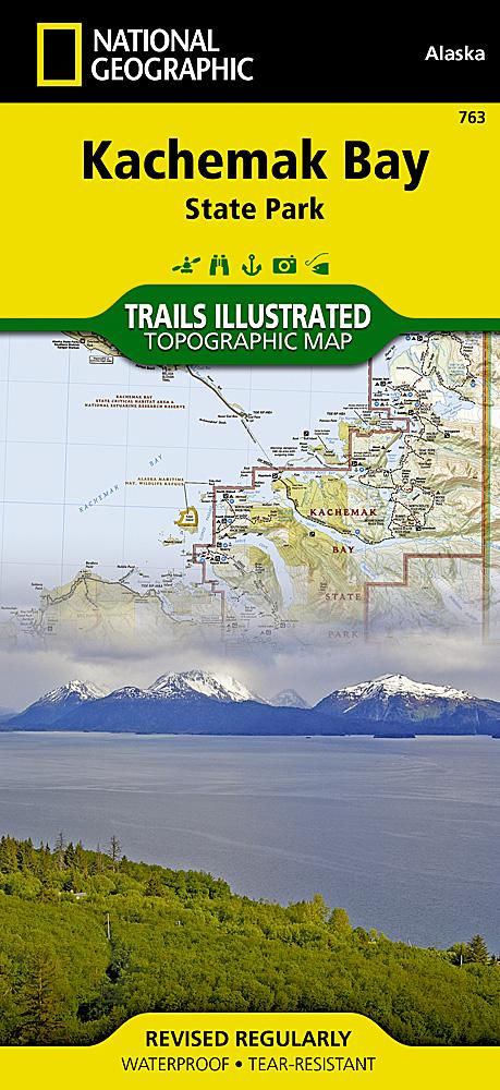 Carte de randonnée - Kachemak Bay State Park (Alaska), n° 763 | National Geographic carte pliée National Geographic 