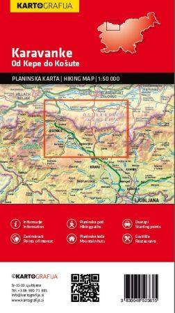 Carte de randonnée des Karavanke (Slovénie) | Kartografija - La Compagnie des Cartes