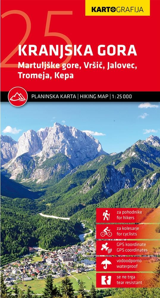 Carte de randonnée - Kransjska Gora (Slovénie) | Kartografija carte pliée Kartografija 