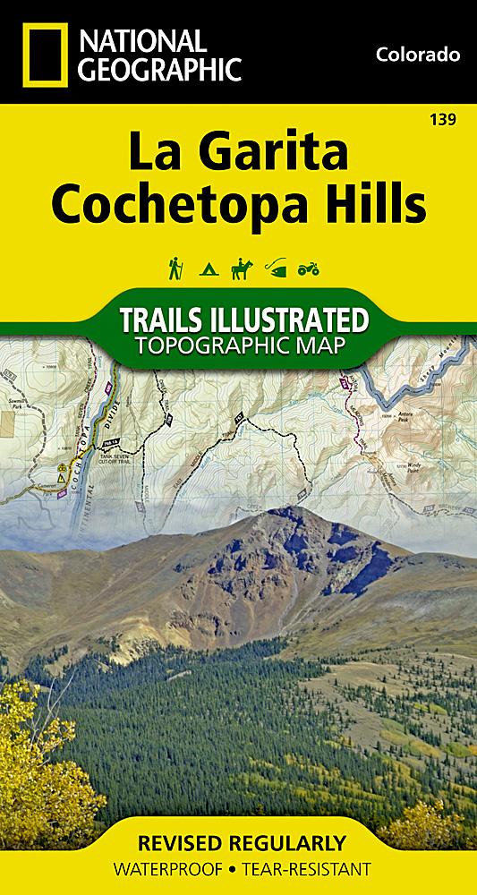 Carte de randonnée - La Garita Cochetopa (Colorado), n° 139 | National Geographic carte pliée National Geographic 