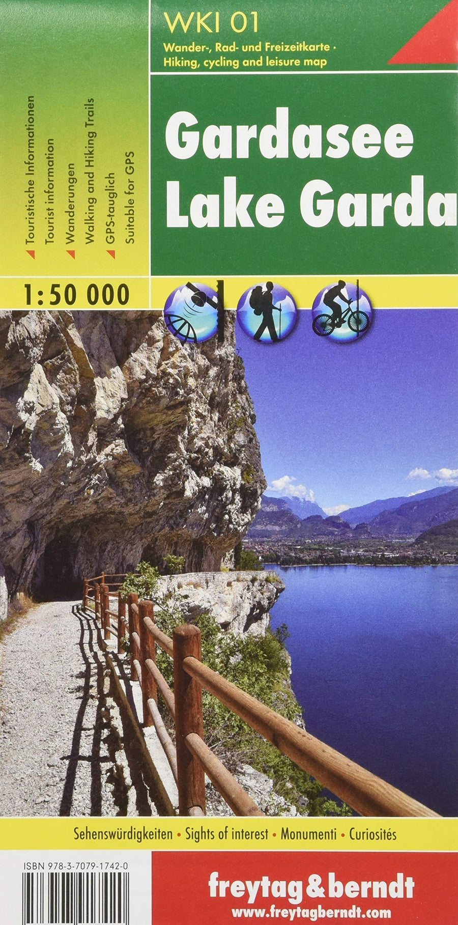 Carte de randonnée - Lac de Garde (Italie), n° WKI.01 | Freytag & Berndt carte pliée Freytag & Berndt 