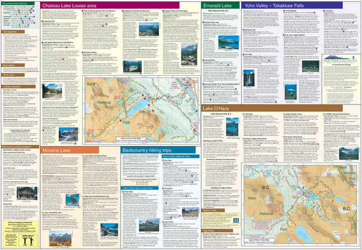 Carte de randonnée - Lac Louise & Parc National Yoho (Canada) | Gem Trek carte pliée Gem Trek Publishing 