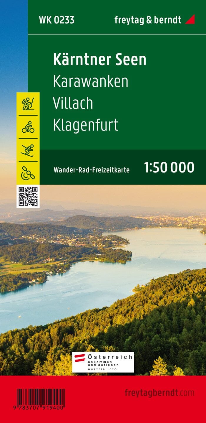 Carte de randonnée - Lacs de Carinthie, Karawanken, Villach, Klagenfurt (Autriche), n° WK233 | Freytag & Berndt carte pliée Freytag & Berndt 