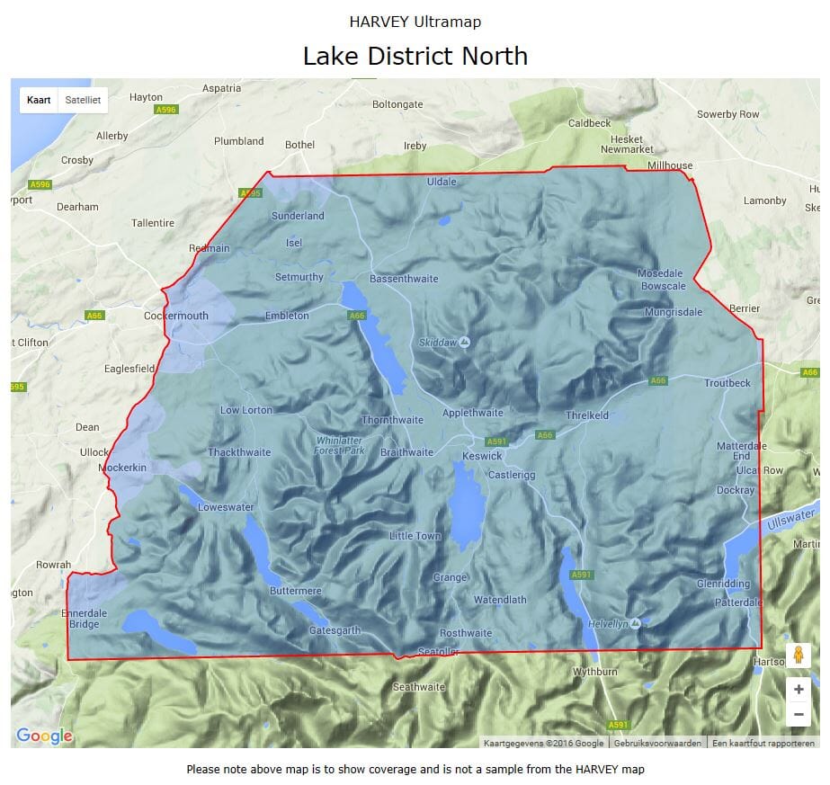 Carte de randonnée - Lake District Nord XT40 | Harvey Maps - Ultramap carte pliée Harvey Maps 