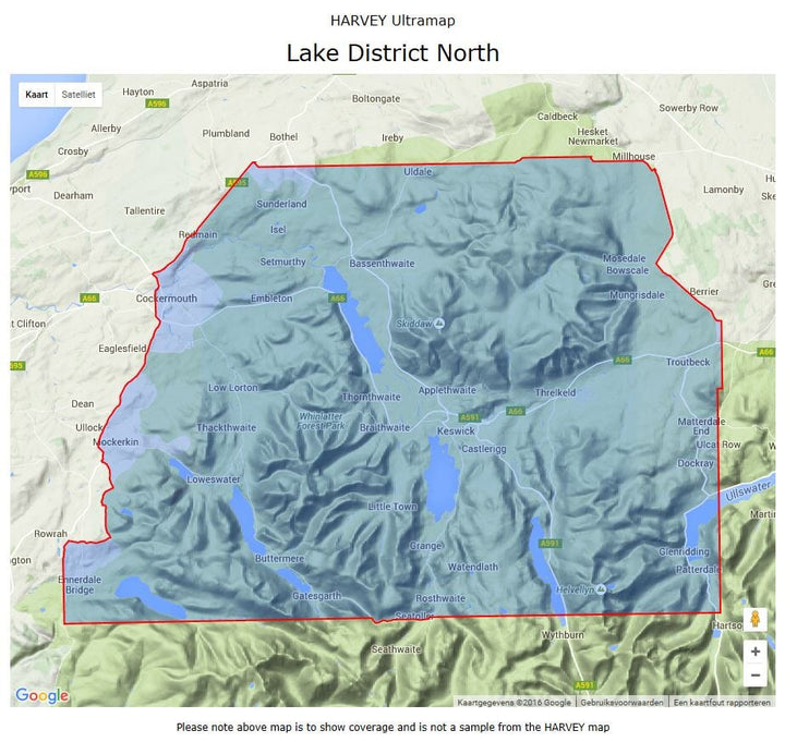 Carte de randonnée - Lake District Nord XT40 | Harvey Maps - Ultramap carte pliée Harvey Maps 