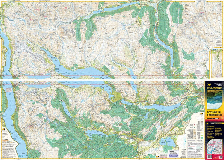 Carte de randonnée - Loch Lomond & The Trossachs XT40 | Harvey Maps - Ultramap carte pliée Harvey Maps 