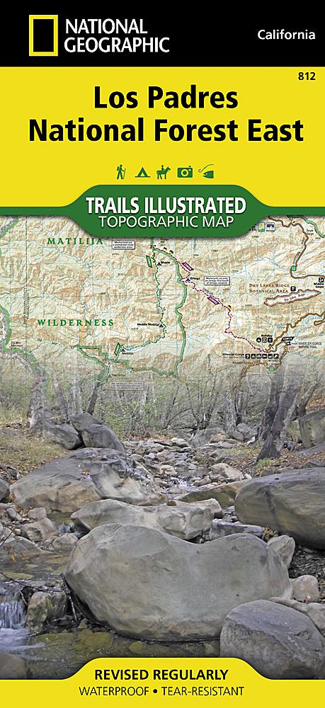 Carte de randonnée - Los Padres National Forest, Est (Californie), n° 812 | National Geographic carte pliée National Geographic 