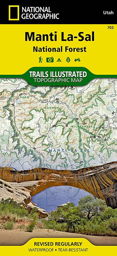 Carte de randonnée - Manti-La Sal National Forest (Utah), n° 703 | National Geographic carte pliée National Geographic 