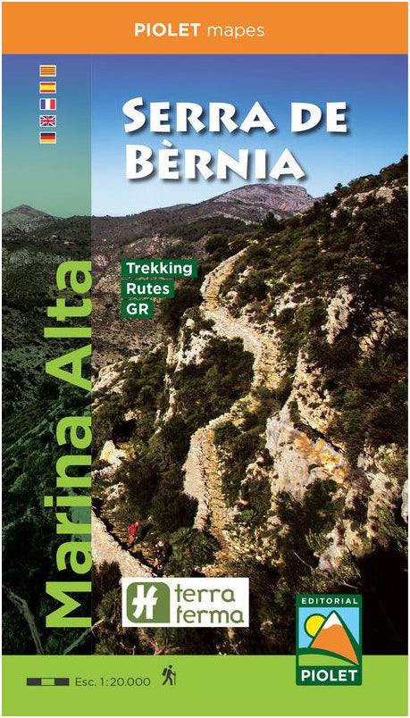Carte de randonnée - Marina Alta, Serra de Bernia (Alicante) | Piolet carte pliée Editorial Piolet 