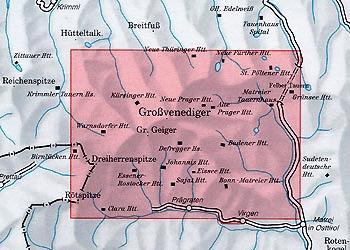 Carte de randonnée - Massif de Venediger (Autriche) n° 36 | Alpenverein carte pliée Alpenverein 