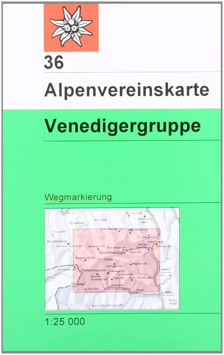 Carte de randonnée - Massif de Venediger (Autriche) # 36 | Alpenverein - La Compagnie des Cartes