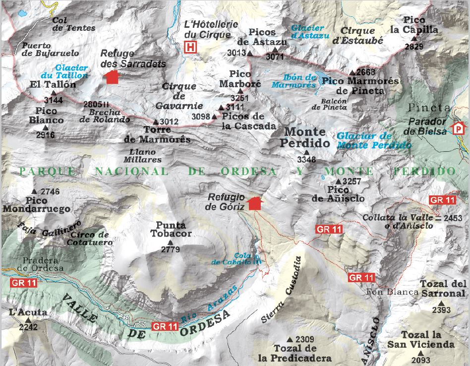 Carte de randonnée - Massif du Mont Perdu & Vallée d'Ordesa & Pineta (Pyrénées) | Alpina carte pliée Editorial Alpina 