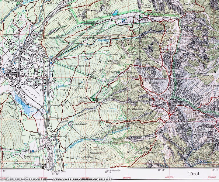 Carte de randonnée - Massifs de Wetterstein et de Mieminger Est n° 4/3 | Alpenverein carte pliée Alpenverein 