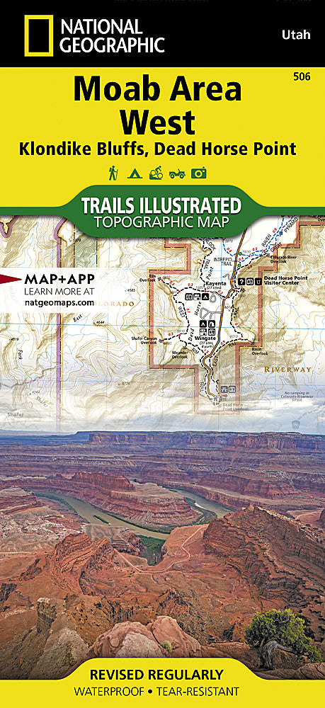 Carte de randonnée - Moab Ouest - Klondike Bluffs, Dead Horse Point (Utah) | National Geographic carte pliée National Geographic 