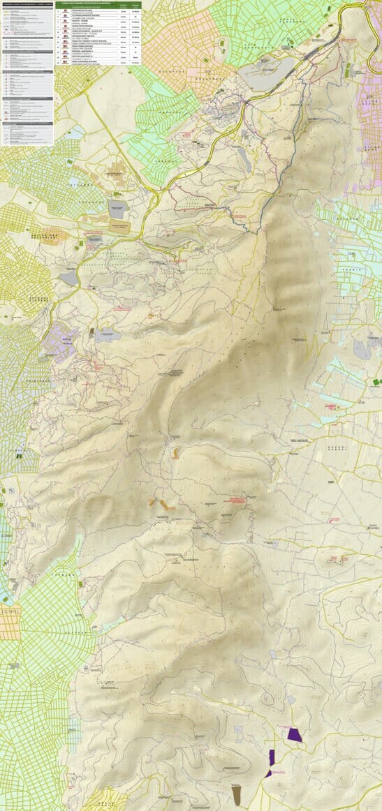 Carte de randonnée - Mont Hymette (Grèce) | Terrain Cartography carte pliée Terrain Cartography 