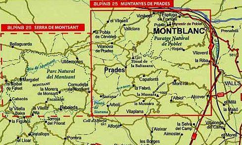 Carte de randonnée des Montagnes de Prades (Pyrénées Catalanes, Espagne) | Alpina - La Compagnie des Cartes