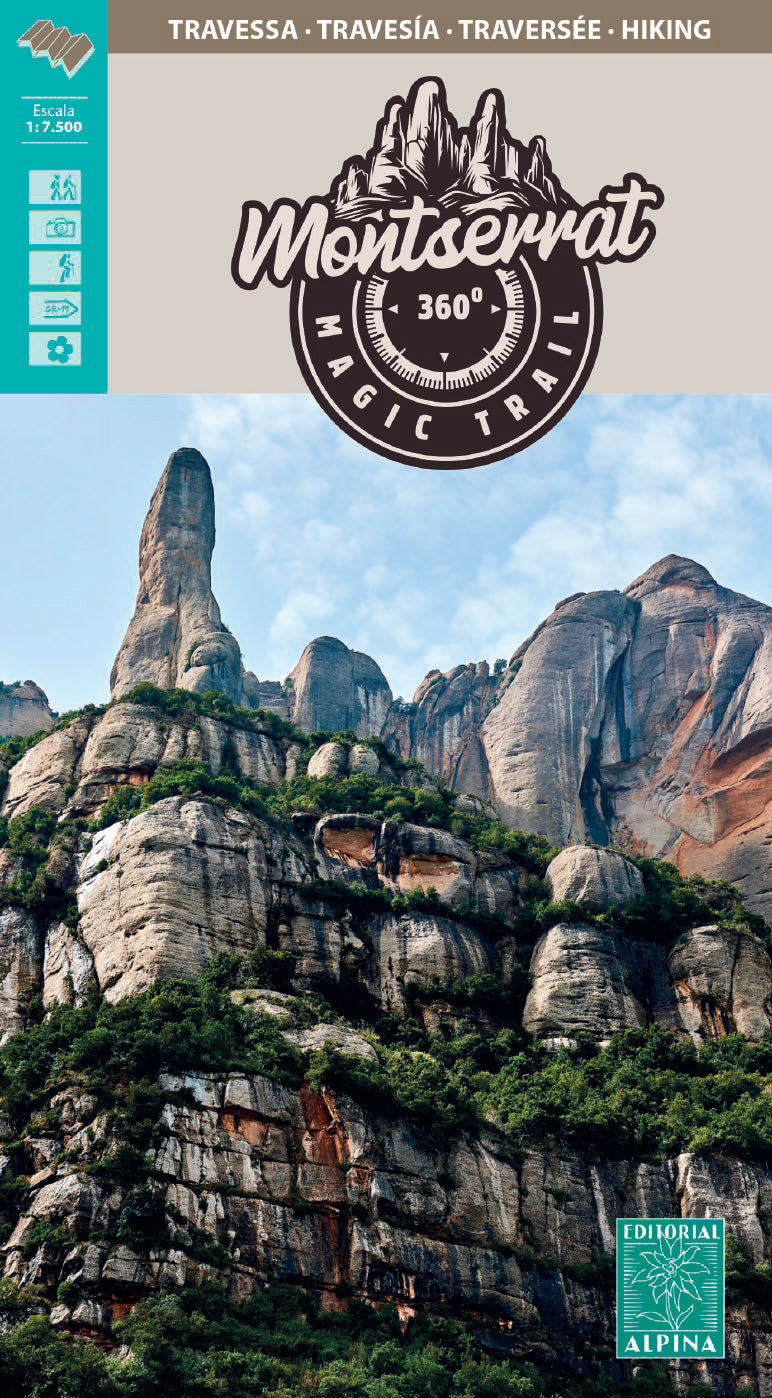 Carte de randonnée - Montserrat 360º Magic Trail (Catalogne) | Alpina carte pliée Editorial Alpina 