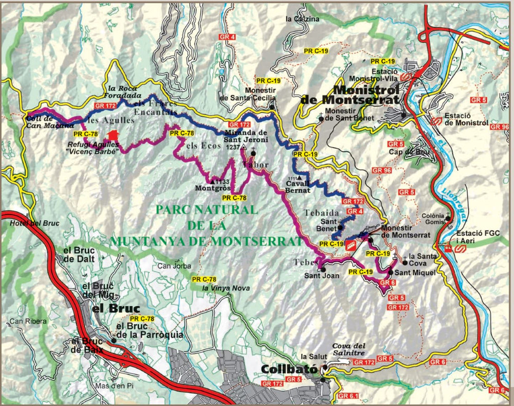 Carte de randonnée - Montserrat 360º Magic Trail (Catalogne) | Alpina carte pliée Editorial Alpina 