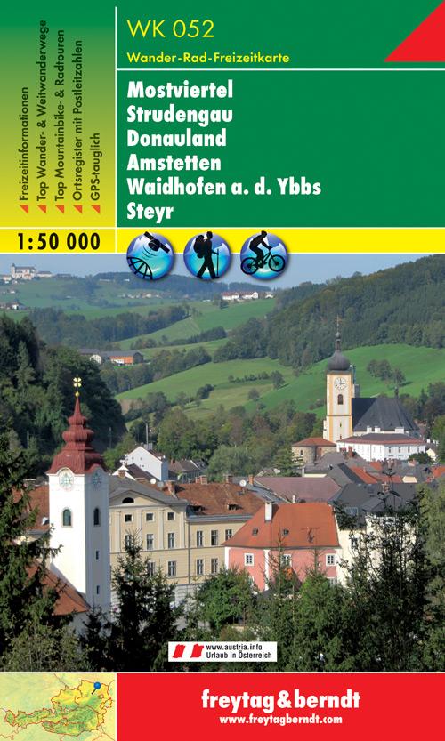 Carte de randonnée - Mostviertel - Strudengau - Donauland-Amstetten (Alpes autrichiennes), n° WK052 | Freytag & Berndt carte pliée Freytag & Berndt 