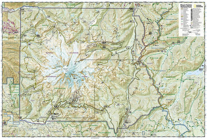 Carte de randonnée - Mount Rainier National Park (Washington), n° 217 | National Geographic carte pliée National Geographic 