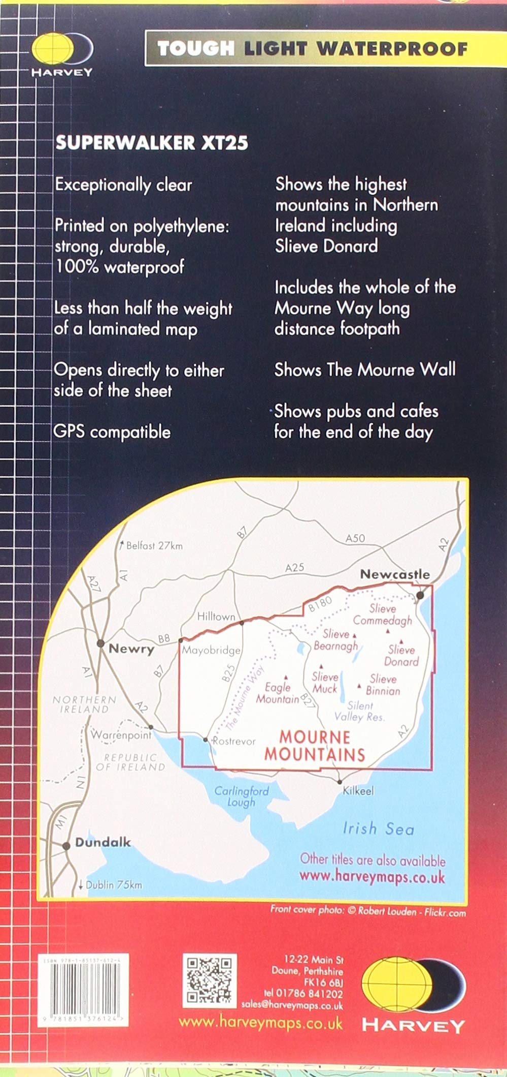 Carte de randonnée - Mourne Mountains | Harvey Maps - Superwalker maps carte pliée Harvey Maps 