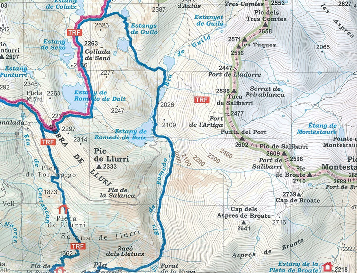 Carte de randonnée - Muntanyes de Llibertat guide + carte Alt Pirineu (Pyrénées, Ariège) | Alpina carte pliée Editorial Alpina 