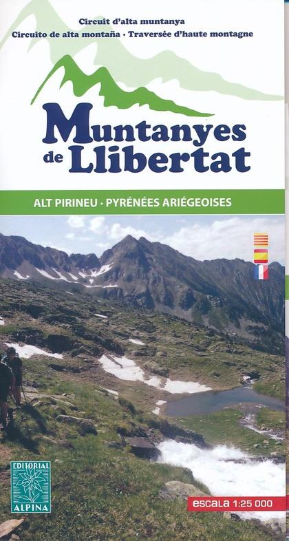 Carte de randonnée - Muntanyes de Llibertat guide + carte Alt Pirineu (Pyrénées, Ariège) | Alpina carte pliée Editorial Alpina 