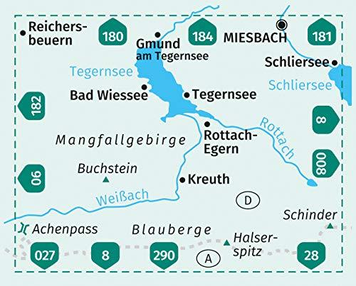 Carte de randonnée n° 008 - Tegernseer Tal + Activ Guide (Allemagne) | Kompass carte pliée Kompass 