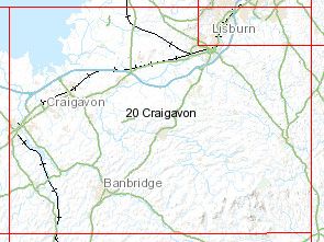 Carte de randonnée n° 020 - Craigavon (Irlande du Nord) | Ordnance Survey - Discoverer carte pliée Ordnance Survey 
