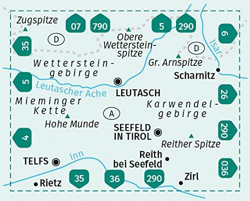 Carte de randonnée n° 026 - Seefeld in Tirol, Leutasch (Tyrol, Autriche) | Kompass carte pliée Kompass 