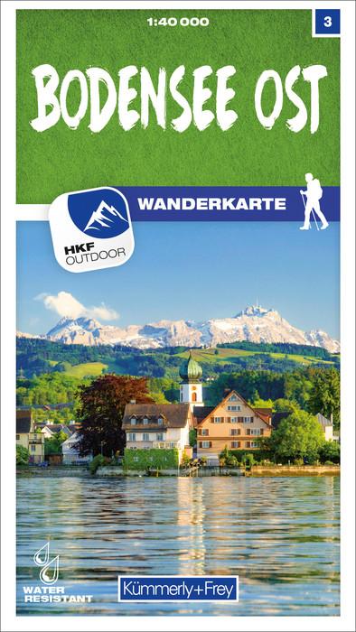 Carte de randonnée n° 03 - Lac de Constance Est (Suisse) | Kümmerly & Frey-1/40 000 carte pliée Kümmerly & Frey 