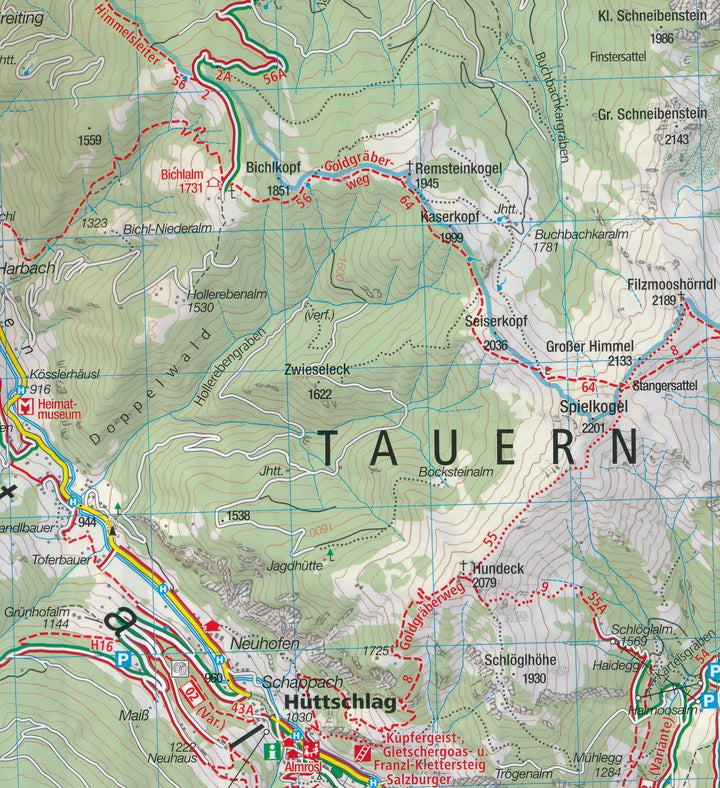 Carte de randonnée n° 030 - Zell am See, Kaprun + Guide (Autriche) | Kompass carte pliée Kompass 