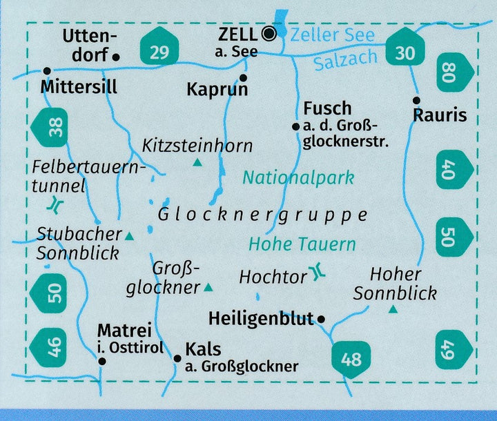 Carte de randonnée n° 039 - Glocknergruppe, NP Hohe Tauern + Aktiv Guide (Autriche) | Kompass carte pliée Kompass 