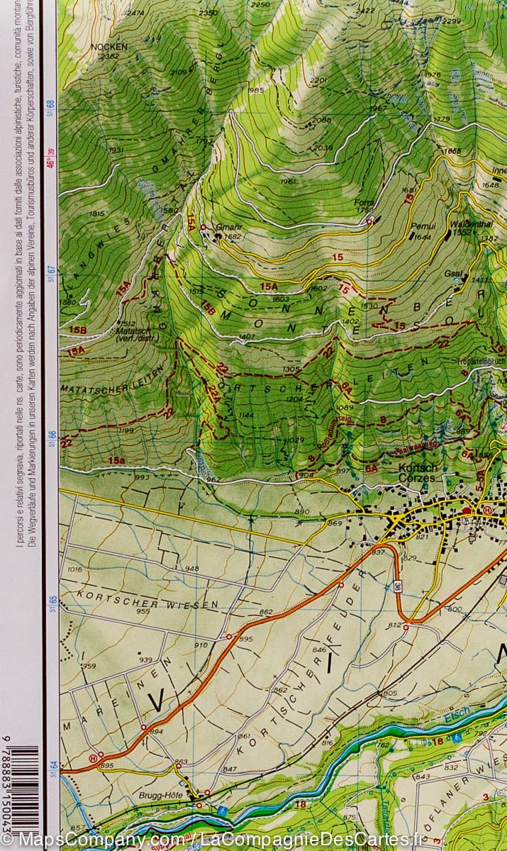 Carte de randonnée n° 04 - Val Senales & Naturno (Alpes, Italie) | Tabacco carte pliée Tabacco 
