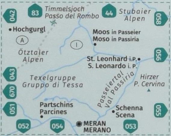 Carte de randonnée n° 044 - Passeiertal, Val Passiria +Aktiv Guide (Sud-Tyrol) | Kompass carte pliée Kompass 