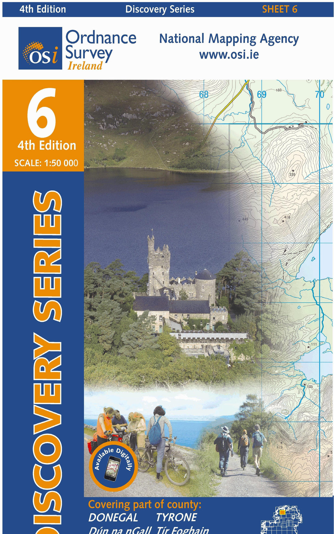 Carte de randonnée n° 06 - Donegal (Cent), Tyrone (Irlande) | Ordnance Survey - série Discovery carte pliée Ordnance Survey Ireland 