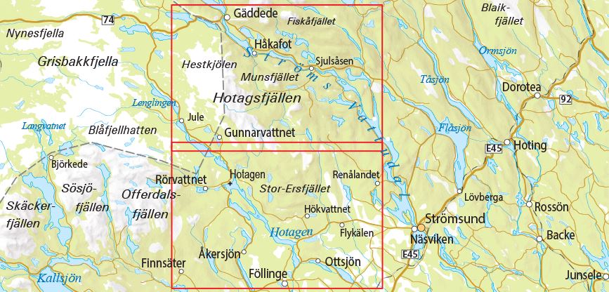 Carte de randonnée n° 09 - Gäddede, Hotagsfjällen, Föllinge (Suède) | Norstedts - Outdoor carte pliée Norstedts 