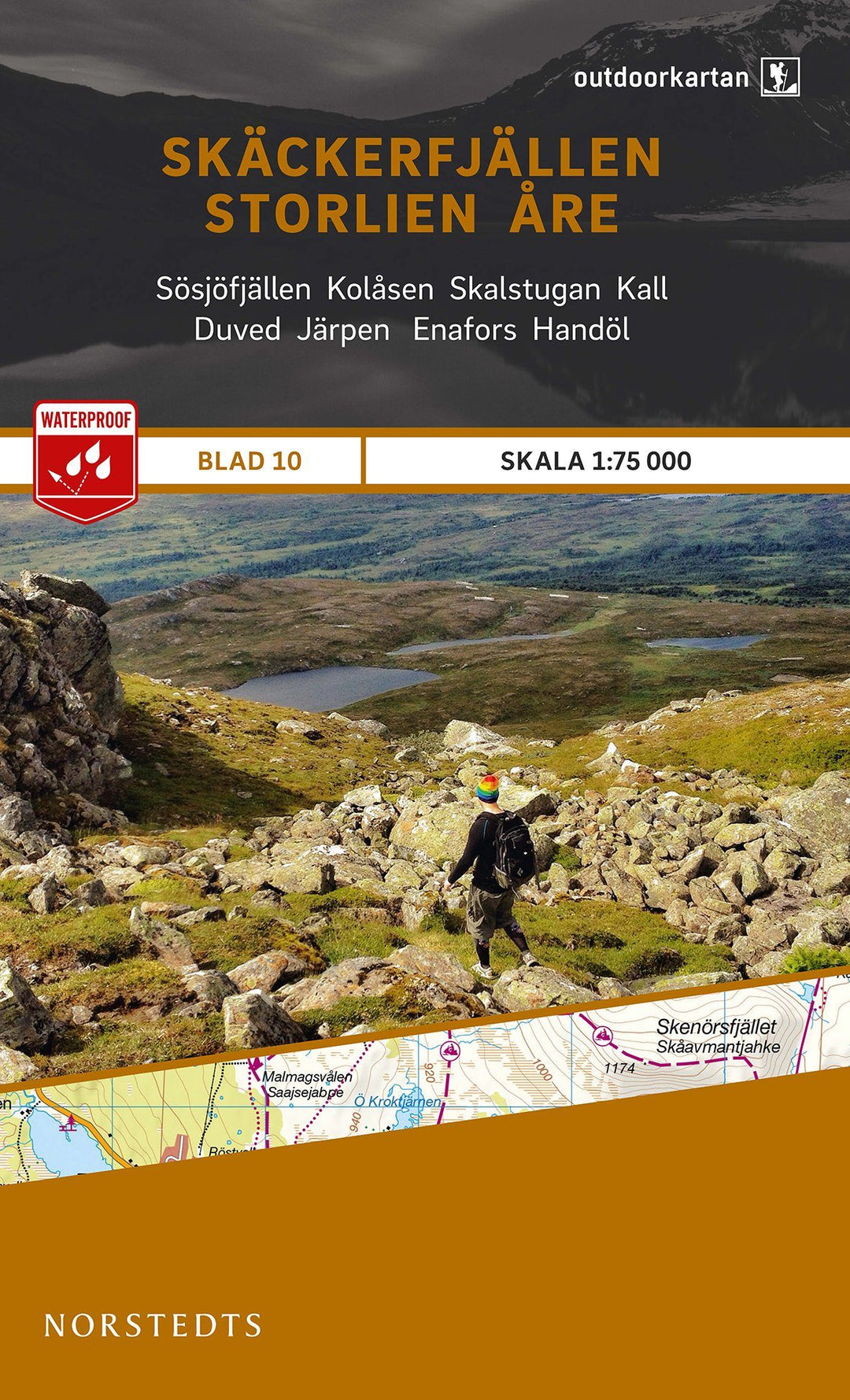 Carte de randonnée n° 10 - Skäckerfjällen, Storlien, Åre (Suède) | Norstedts - Outdoor carte pliée Norstedts 