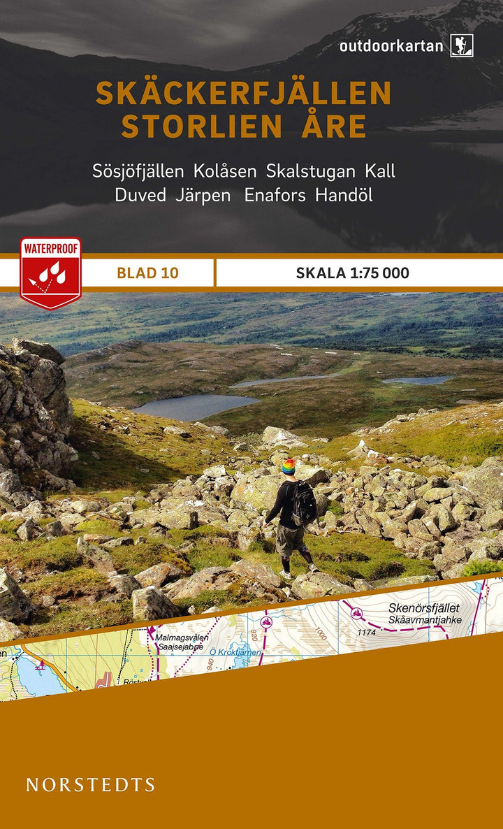Carte de randonnée n° 10 - Skäckerfjällen, Storlien, Åre (Suède) | Norstedts - Outdoor carte pliée Norstedts 
