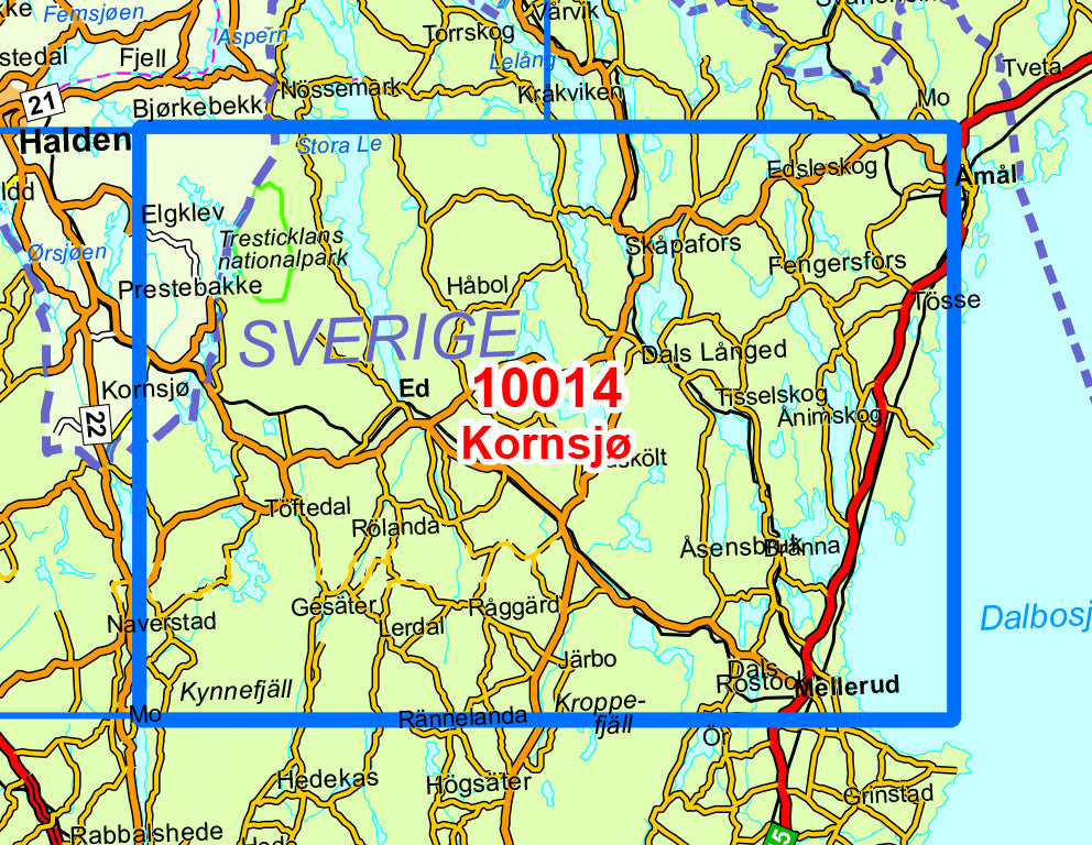 Carte de randonnée n° 10014 - Kornso (Norvège) | Nordeca - Norge-serien carte pliée Nordeca 