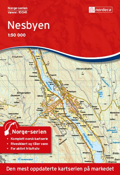Carte de randonnée n° 10041 - Nesbyen (Fla) (Norvège) | Nordeca - Norge-serien carte pliée Nordeca 