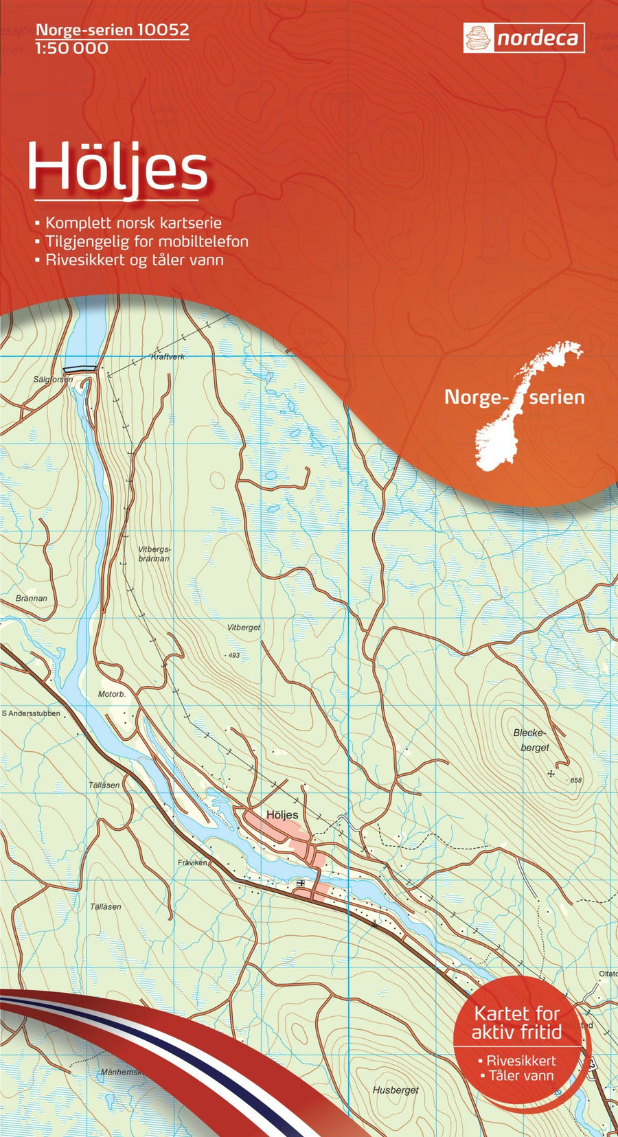 Carte de randonnée n° 10052 - Holjes (Norvège) | Nordeca - Norge-serien carte pliée Nordeca 