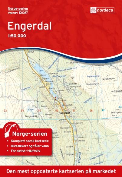 Carte de randonnée n° 10067 - Engerdal (Norvège) | Nordeca - Norge-serien carte pliée Nordeca 