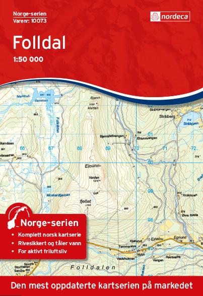 Carte de randonnée n° 10073 - Folldal (Norvège) | Nordeca - Norge-serien carte pliée Nordeca 