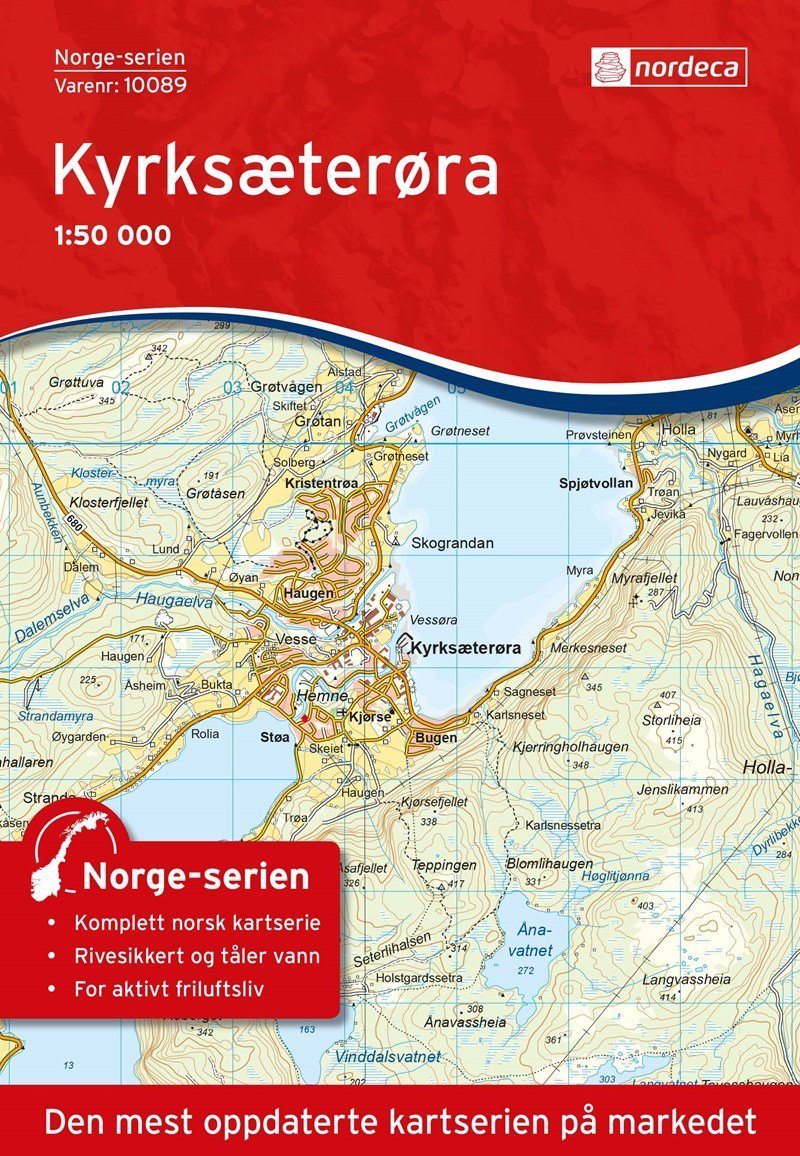 Carte de randonnée n° 10089 - Kyrksæterora (Norvège) | Nordeca - Norge-serien carte pliée Nordeca 